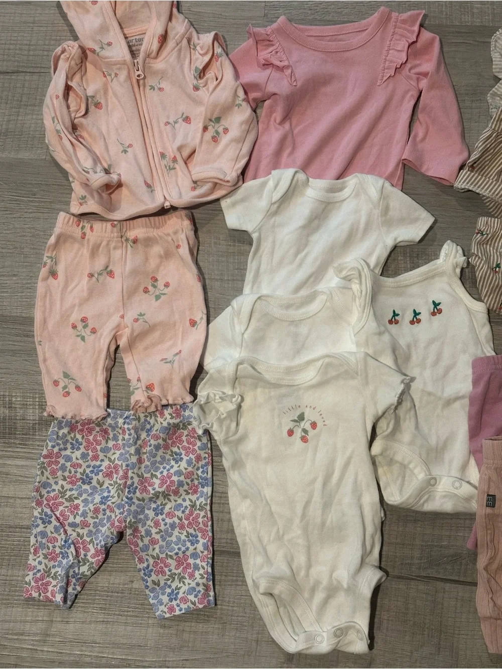 Mixed Baby Girl Newborn Clothing Bundle - Pink, White, Black